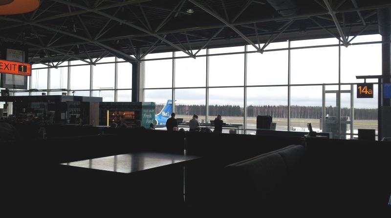 airport lounge waiting for flight