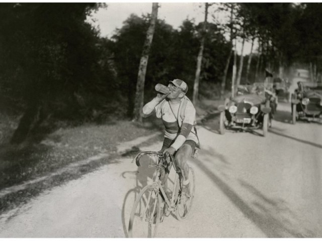 trees provide shade for riders of tour of france