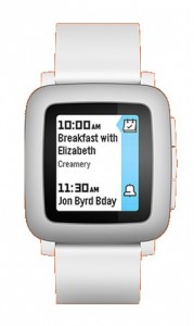 pebble time, white