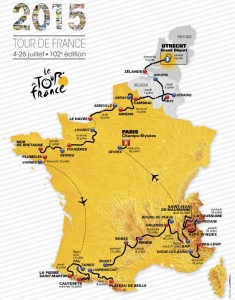 tour de france, map route 2015