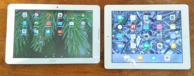acer b3-a20 comparison with Apple ipad