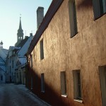 An alley in the old town of Tallinn Estonia