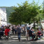 tromsö, cafes at the town center