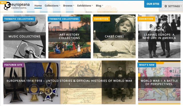 europeana homepage