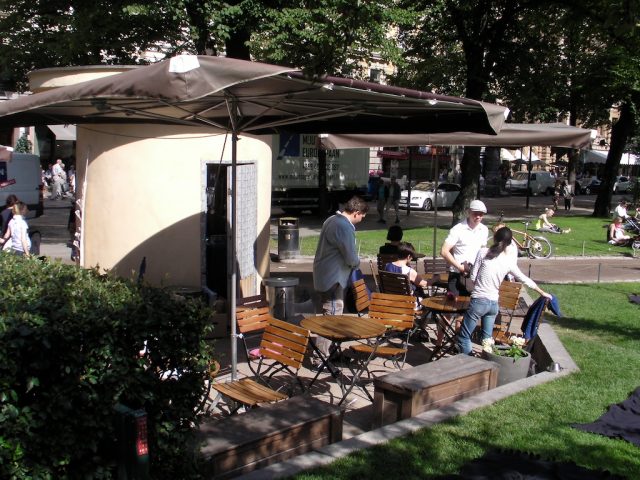 cafe at Esplanade park in Helsinki