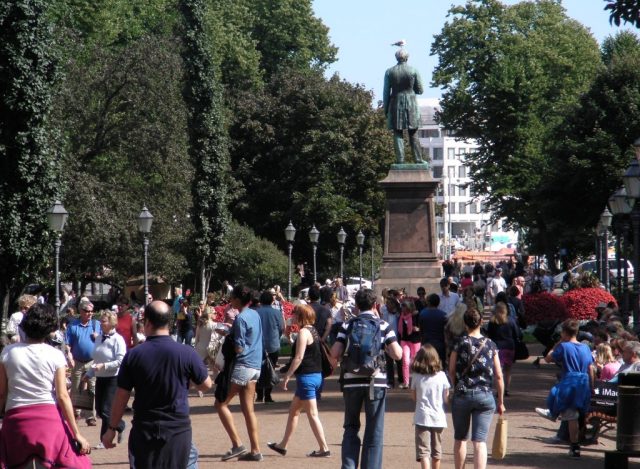 Esplanade park ,Helsinki in summer