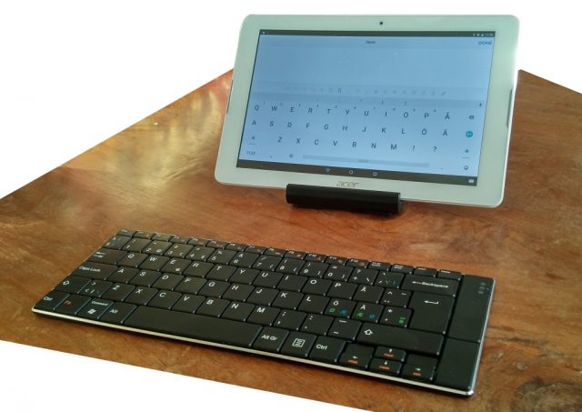 acer tablet with BLuetooth keyboard