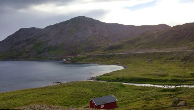 nordkapp , a scenery on the road
