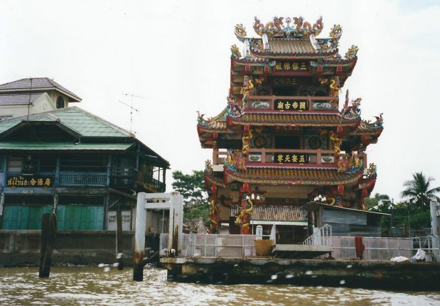 bangkok, river boat tour, temple