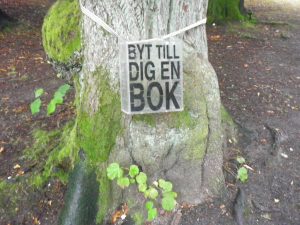 bookcrossing, slottsskogen, gothenburg, sweden, europe