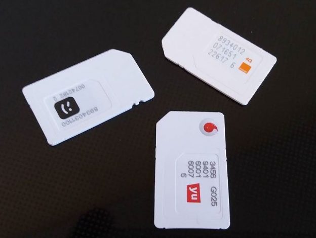 SIM cards to be used for internet access