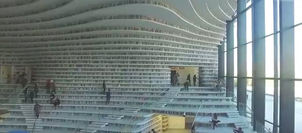 Tianjin Binhai library designed by Dutch architects MVRDV