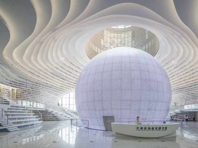 Tianjin Binhai library in China, designed by MVRDV