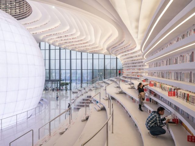 Tianjin Binhai library in China, designed by MVRDV