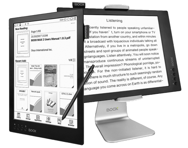 Onyx Boox Max 2 ereader and PC monitor