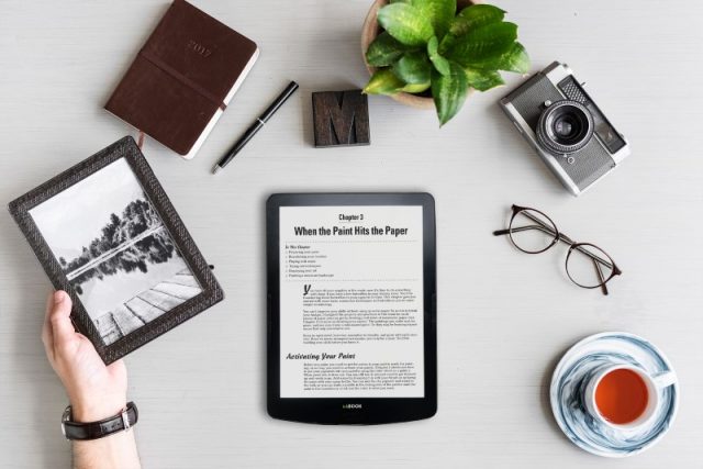 InKbook Explore ereader on desk