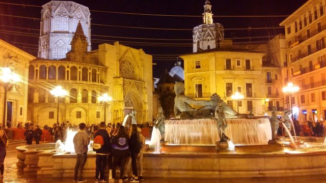 Plaza de la Virgen in Valencia, Spain, Europe