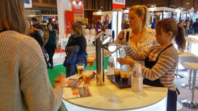 travel trade show Fitur in Madrid, Spain. Czech booth, free beer.