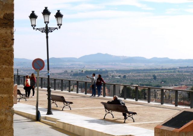 selfie photograph takers at a viewing platform