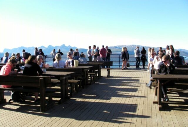 tromso cafe on a mountain