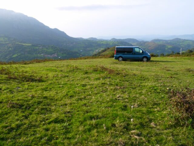 campervan on mountains Picos de Europa