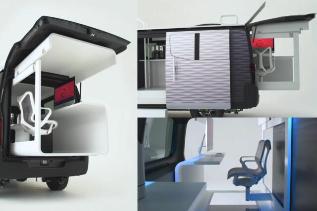 nissan nv350 caravan office pod concept