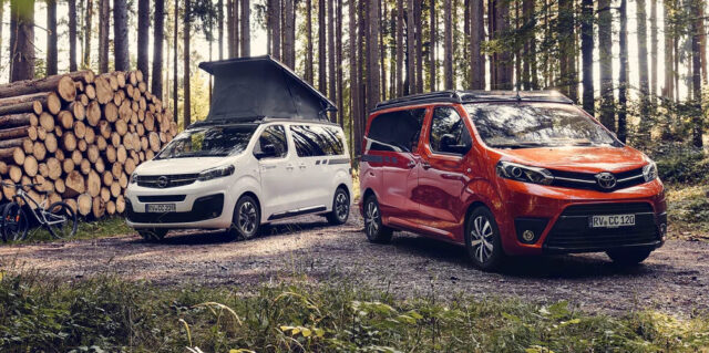 crosscamp lite campervans: opel zafira and toyota proace