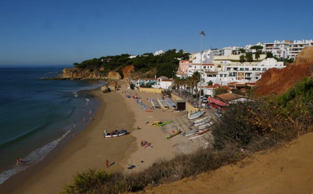algarve, portugal. beach in olhos d aqua. photo by arihak.