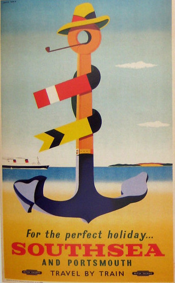 england southsea travel poster