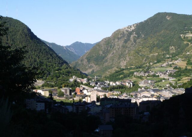andorra, main valley where towns are