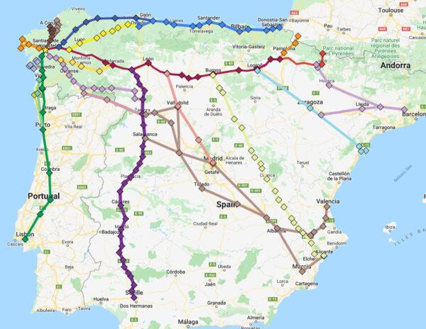 10 popular pilgrim routes to Santiago de Compostela, Spain