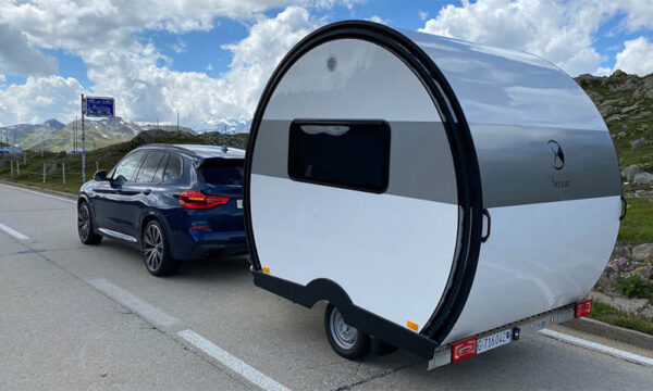 Here is a caravan that’s compact on the road, but spacious on campground