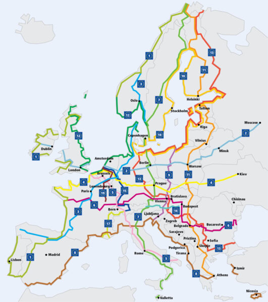 Eurovelo cycling routes guide you across Europe