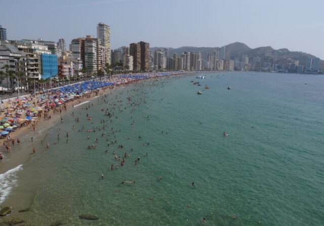 benidorm, playa levante, skyscrapers