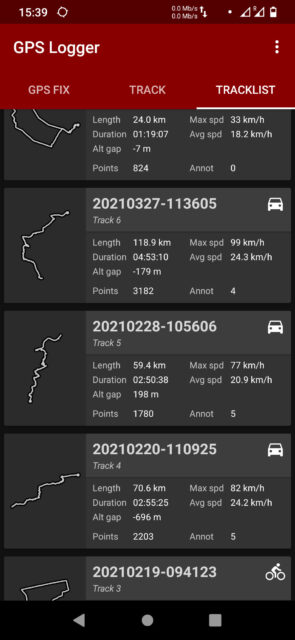 GPS Logger track recorder app