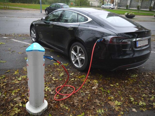 tesla electric car charging in denmark