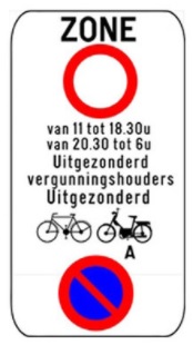 traffic sign for restricted vehicle access in belgium