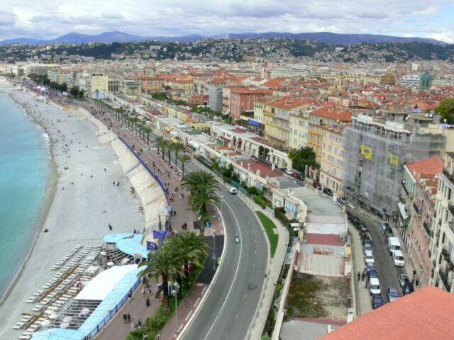 Nizza, france city center promenade.