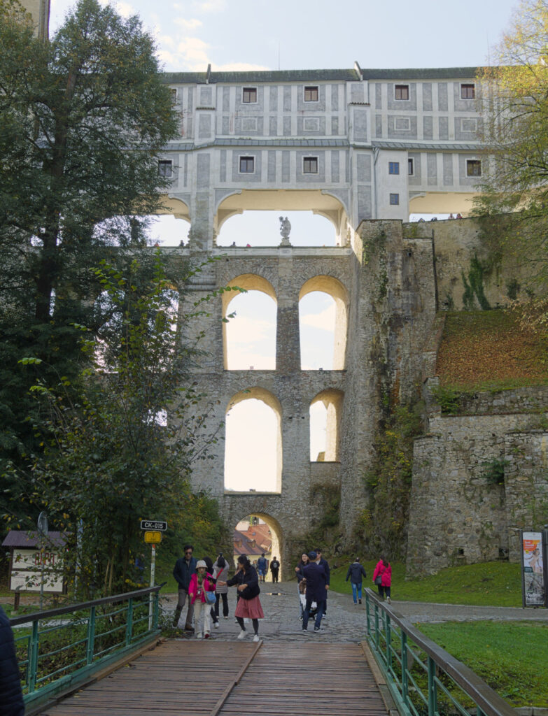 entrance to Cesky Krumlov from the main road. photo by arihak.