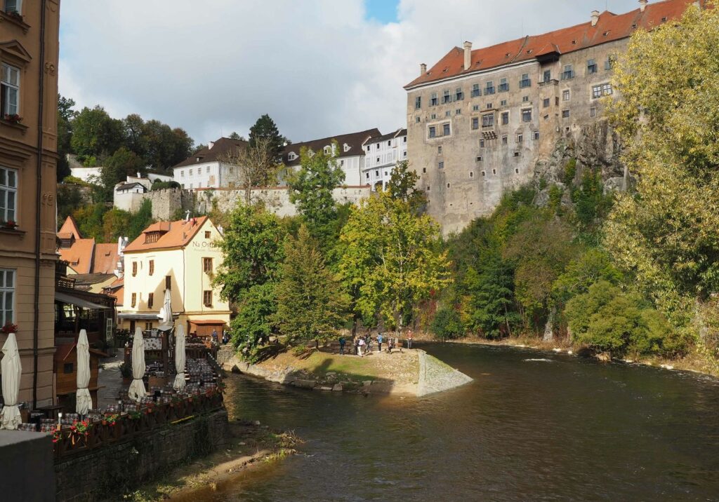 sections of the castle in cesky krumlov