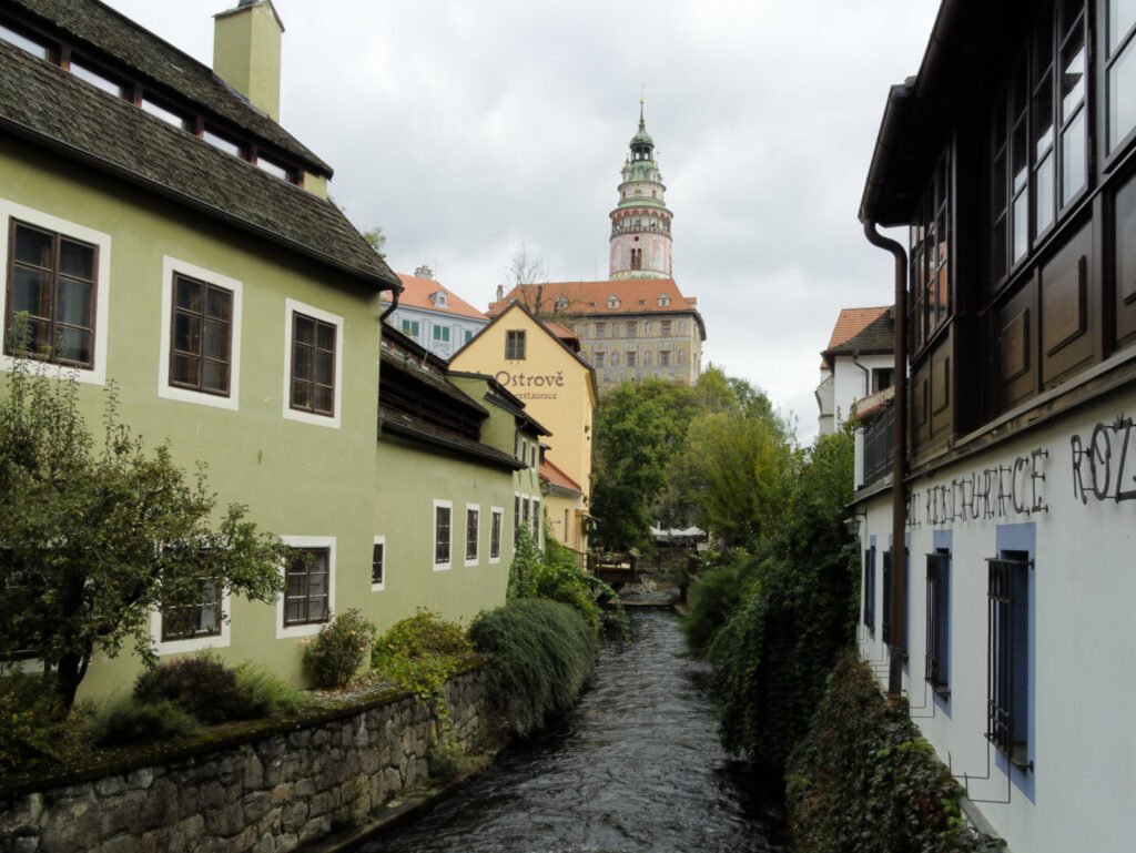 restaurants and towers in cesky krumlov