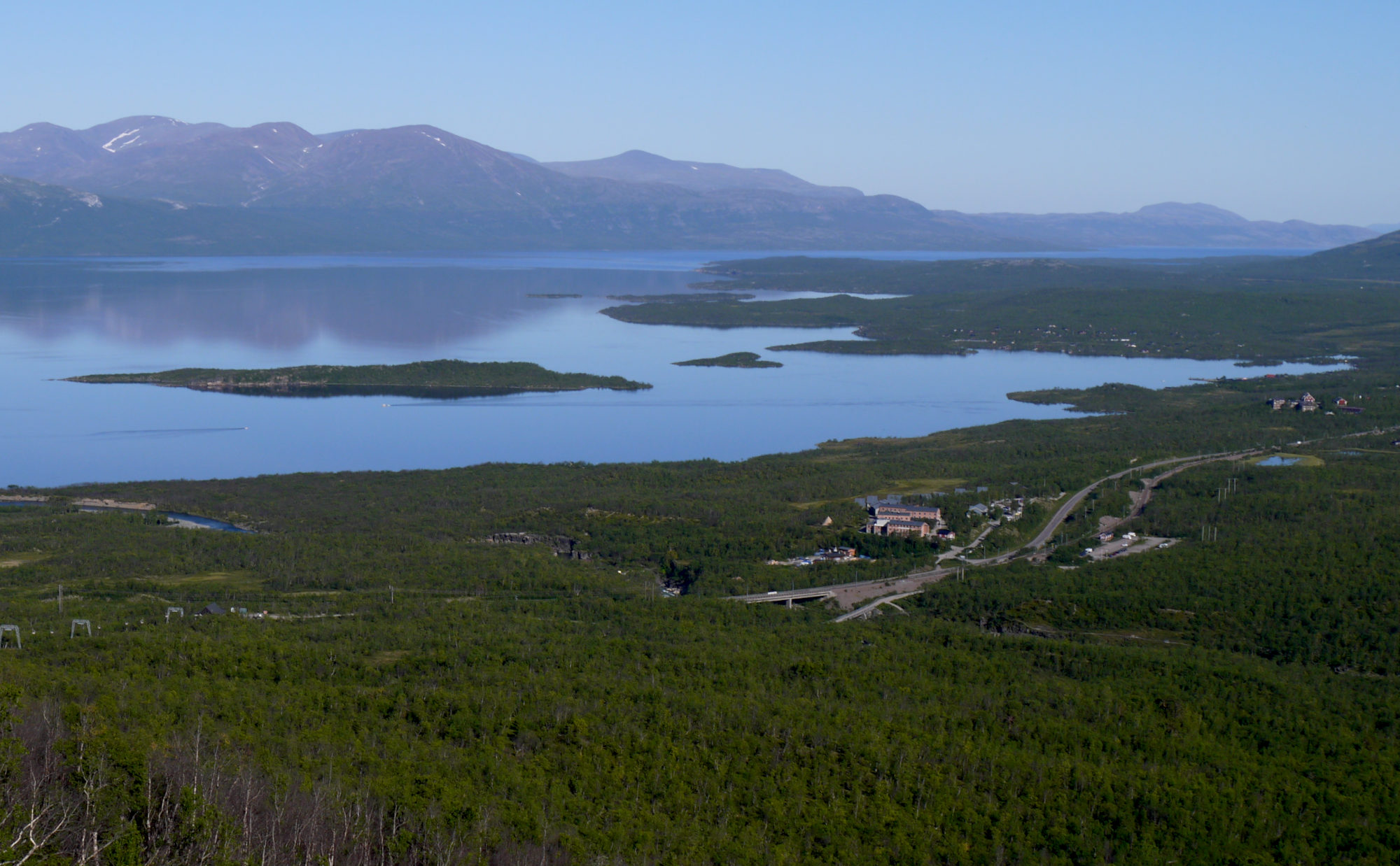 abisko village in swedish lapland, north of arctic circle