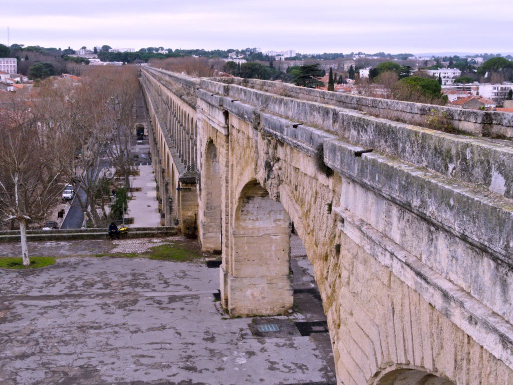aqueduct in montpellier, france, europe